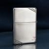 Zippo Bạc Khối Tái Bản 1937 Vintage Chặt Góc Khắc Bản Đồ Việt Nam BK88