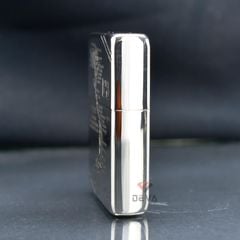 Zippo Bạc Khối Tái Bản 1937 Vintage Chặt Góc Khắc Bản Đồ Việt Nam BK88