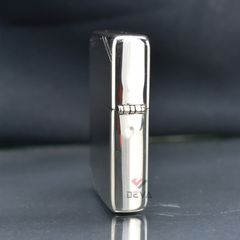 Zippo Bạc Khối Tái Bản 1937 Vintage Chặt Góc Khắc Bản Đồ Việt Nam BK88
