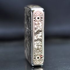 Zippo Bạc Khối Tái Bản 1941 Khắc Kỳ Lân BK38