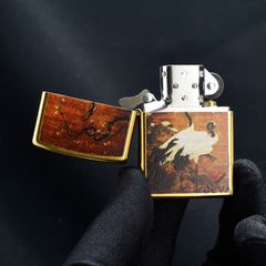 Zippo In Bức Tranh Bạch Hạc Dưới Tán Cây Đào ZN276