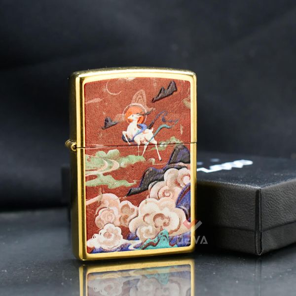 Zippo In Bức Tranh Nổi Thần Thú Vân Du ZN275