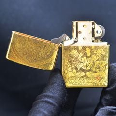 Zippo Khắc Đức Phật Bạch Độ Mẫu Tara Trắng ZN28