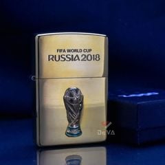 Zippo Ốp Cúp Thế Giới World Cup Rusia 2018 và Lionel Messi ZN122