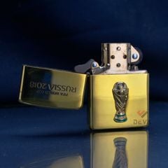 Zippo Ốp Cúp Thế Giới World Cup Rusia 2018 và Lionel Messi ZN122