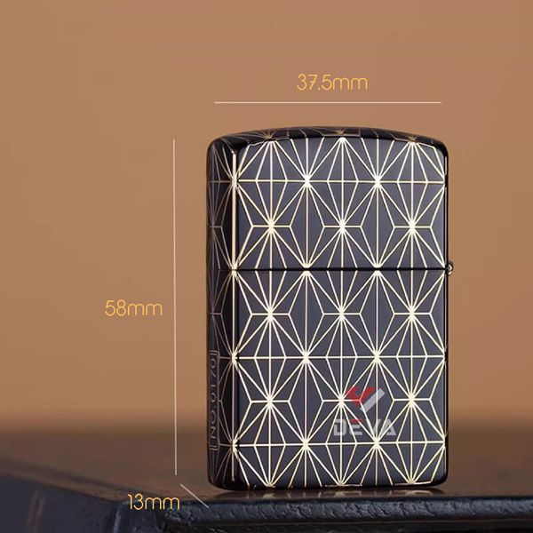 Bật lửa Zorro hoa văn kim cương mạ vàng bản giới hạn Z2-1080