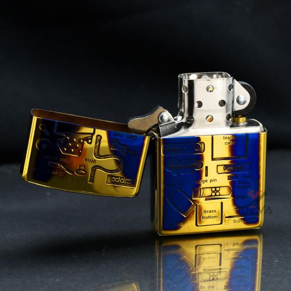 Zippo Đồng Cháy Khắc Những Bộ Phận Của Zippo ZN292