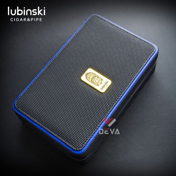 Bao da đựng 4 khay Cigar Lubinski có bật lửa và dao cắt YJA 50016