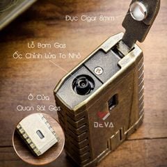 Bao da đựng 4 khay Cigar Lubinski có bật lửa và dao cắt YJA 50016