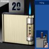 Hộp đựng thuốc lá Focus nguyên bao 20 điếu loại 6.5mm kèm bật lửa khò 1 tia JD YH072