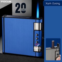 Hộp đựng thuốc lá Focus  20 điếu kèm bật lửa khò JD YH072