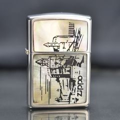 Zippo 1992 ốp khảm trai  C97
