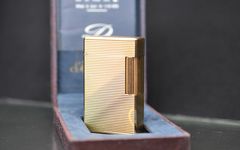 S.T. Dupont Ligne 1 (1 Lỗ Cao) - Bọc Vàng 20 Microns - Thiết Kế Classic Sang Trọng DPH30