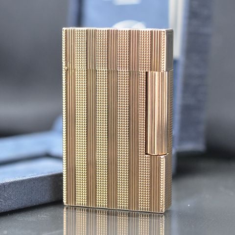 Bọc vàng hồng 2 lỗ cao kẻ dọc DPH43