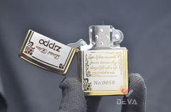 Set zippo mạ vàng kèm bình xăng mini 1994 C792