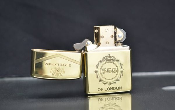 Zippo Armro khắc 555 vàng bóng ZK161