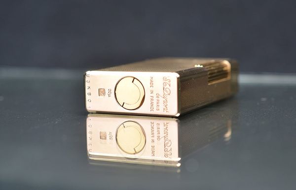 S.T. Dupont Ligne 1 (1 Lỗ) – Bọc Vàng 20 Microns – Họa Tiết Vân Kim Cương Nhỏ Diamond Head DPH70