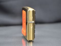 Set Zippo 1998 Emblem kẻ mạ vàng C06