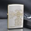 Zippo 1995 hoa văn bạc viền vàng C152