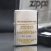 SET Zippo 1993 mạ bạc hoa văn dát vàng C189