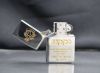 Zippo 1996 mạ bạc họa tiết vàng C143