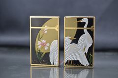 Cặp dupont sơn mài 2 lỗ cao dán đôi hạc DPH42