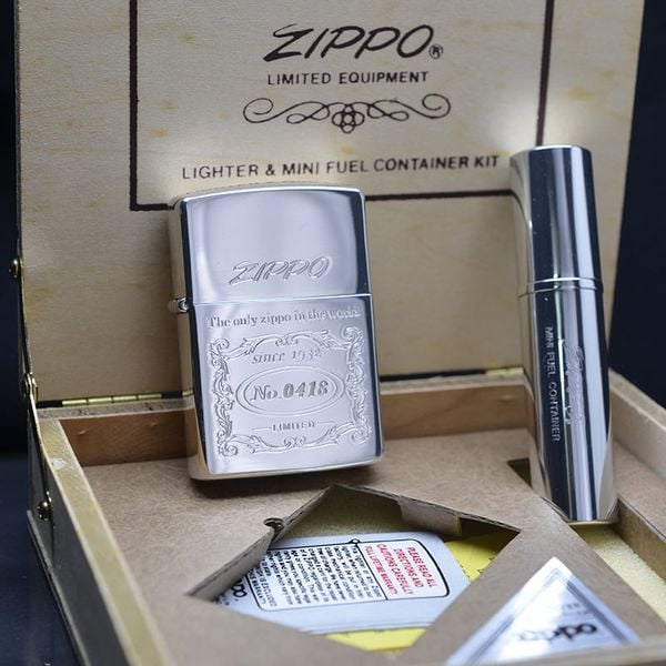 Set Zippo 1991 mạ bạc giới hạn C171