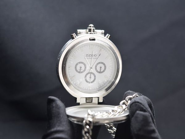 Set Zippo 2001 đồng hồ mạ bạc giới hạn C134