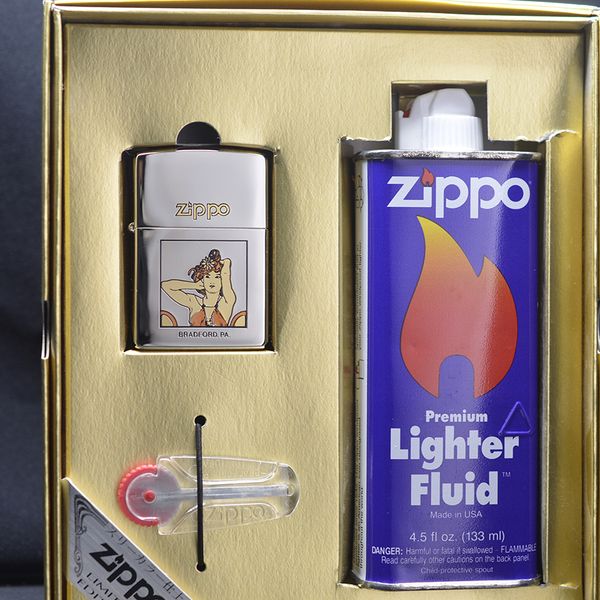 Set Zippo 1998 hình cô gái và bình xăng C175