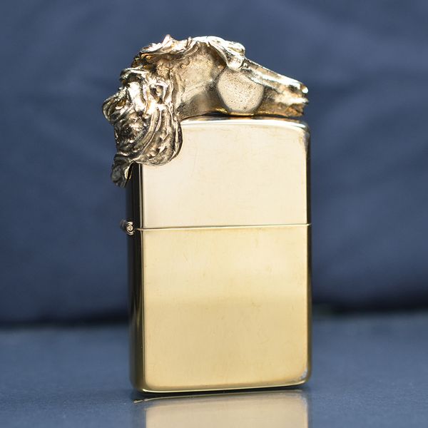 Zippo mạ vàng Emblem đầu ngựa 1988 C743