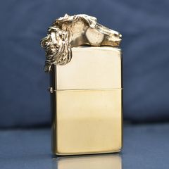 Zippo mạ vàng Emblem đầu ngựa 1988 C743