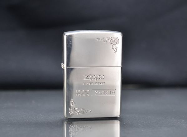 Set  Zippo 1998 gạt tàn và bật lửa mạ bạc C188