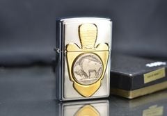 Zippo 1996 Emblem Đồng Xu 5 Cents Mỹ – Mạ Vàng Sang Trọng – Đời XII La Mã C65