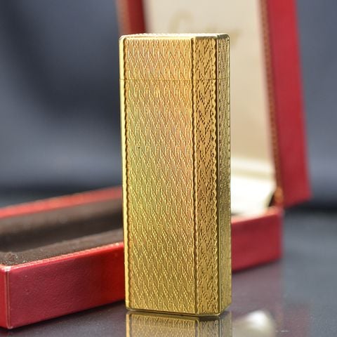 Cartier 5 cạnh hoa văn mạ vàng CA23