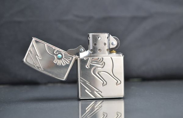 Zippo 2003 bạc bạc 925 đính đá C749