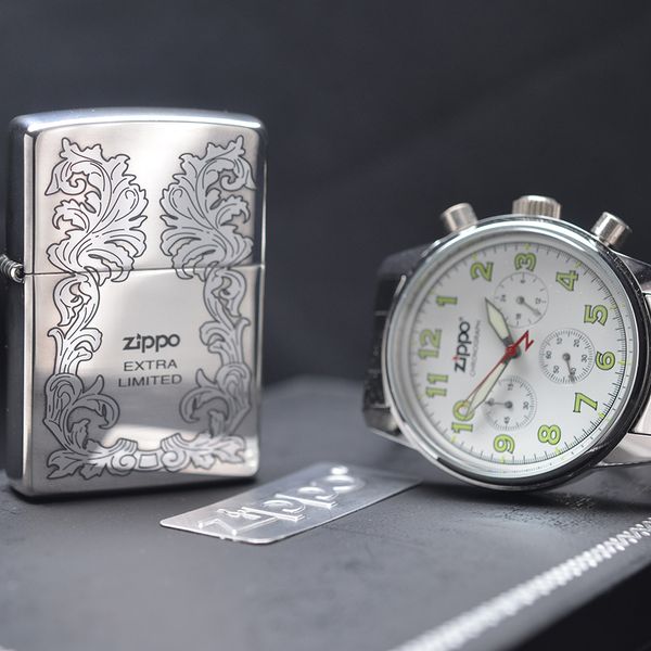 Set Zippo 2004 kèm đồng hồ C190