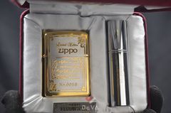 Set zippo mạ vàng kèm bình xăng mini 1994 C792