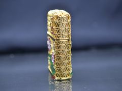 Zippo bọc lưới hoa văn bông sen ZN297