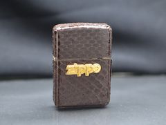 Set Zippo 4 thứ bọc da rắn 1995 C11