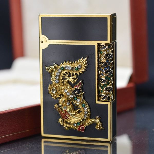 Dupont 2 sơn mài 2 lỗ cao gắn hình rồng DPH53