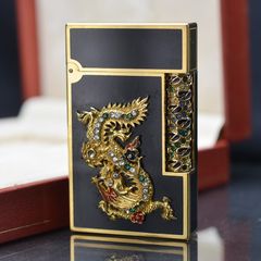 Dupont 2 sơn mài 2 lỗ cao gắn hình rồng DPH53