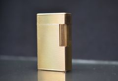 S.T. Dupont Ligne 1 (1 Lỗ Cao) - Bọc Vàng 20 Microns - Thiết Kế Classic Sang Trọng DPH30