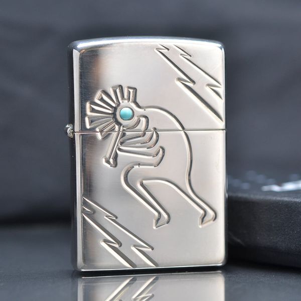 Zippo 2003 bạc bạc 925 đính đá C749