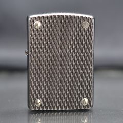 Zippo màu titan hình caro hiếm   (2005) C529