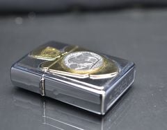 Zippo 1996 Emblem Đồng Xu 5 Cents Mỹ – Mạ Vàng Sang Trọng – Đời XII La Mã C65
