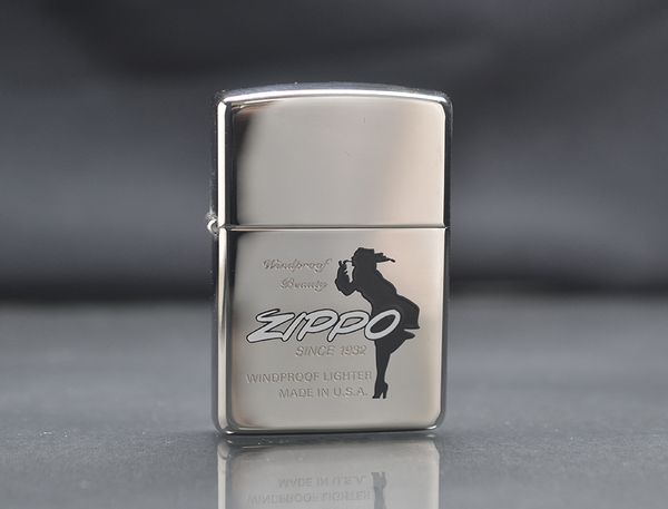Set Zippo 1995 mạ bạc chủ đề cô gái  C177