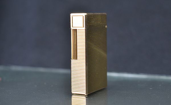 S.T. Dupont Ligne 1 (1 Lỗ Cao) - Bọc Vàng 20 Microns - Thiết Kế Classic Sang Trọng DPH30