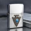 Zippo 2000 Emblem mũi tên đá xanh ngọc C145
