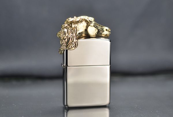 Zippo 1996 Emblem Đầu Ngựa – Mạ Vàng Gold Plated C203