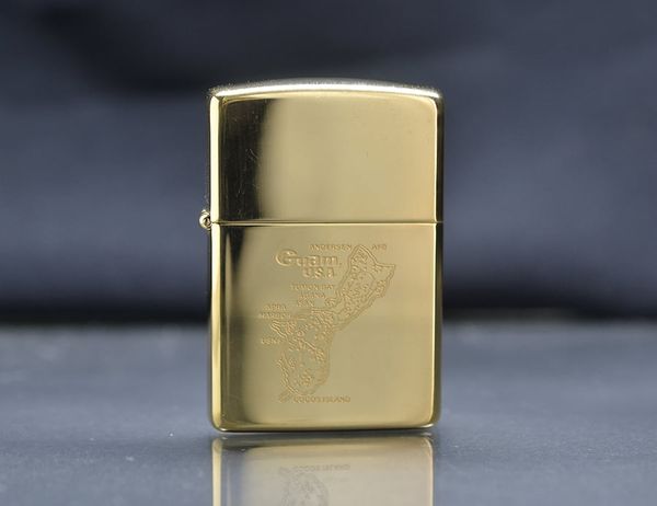 Zippo 1994 mạ vàng chủ đề đảo Guam C105